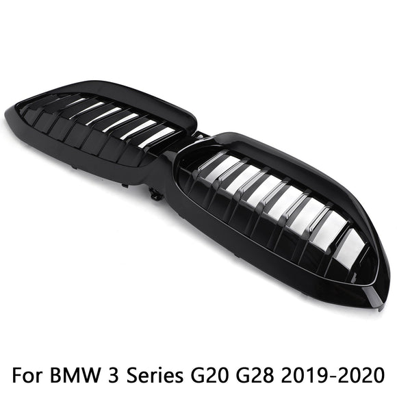 2019-2020 BMW 3 Series G20 Front Grill Kidney Black Front Bumper Replacement Grille