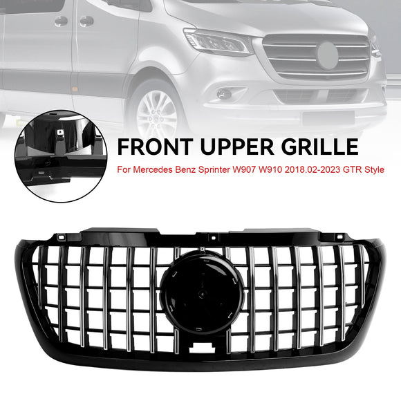 Mercedes Benz Sprinter 2018.2-2023 W907  W910 Griglia paraurti anteriore stile AMG 1500 2500 3500 Griglia nera