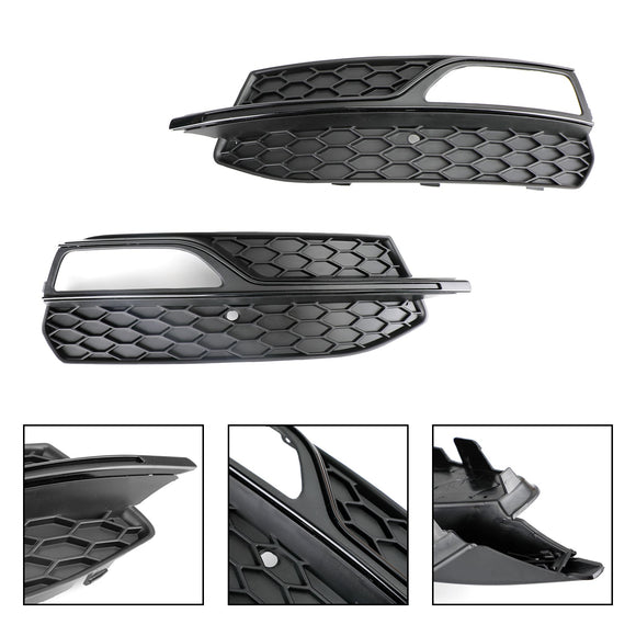 2013-2016 Audi A3 S-Line / S3 Lower Bumper Fog Light Cover Grille Replacement Honeycomb Grill 8V3807681G 8V3807682G