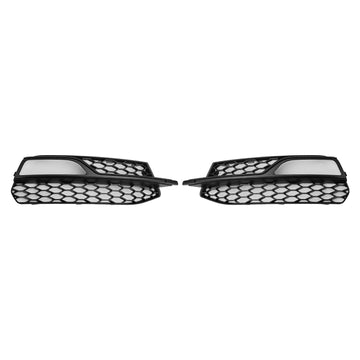 Audi A3 S-Line 8V 2013-2016 Honeycomb Fog Light Grill Front Bumper Lower Cover Black Grille 8V3807681G 8V3807682G