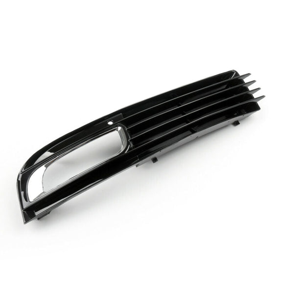 2008-2010 Audi A8 D3 Pair Lower Front Bumper Grille Fog Light Grill Chromed Black