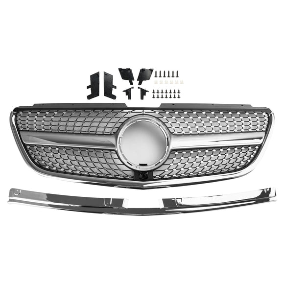 Mercedes-Benz Vito 2015-2019 W447 111CDI 114CDI 116CDI 119CDI Parrilla de parachoques delantera Parrilla de diamante