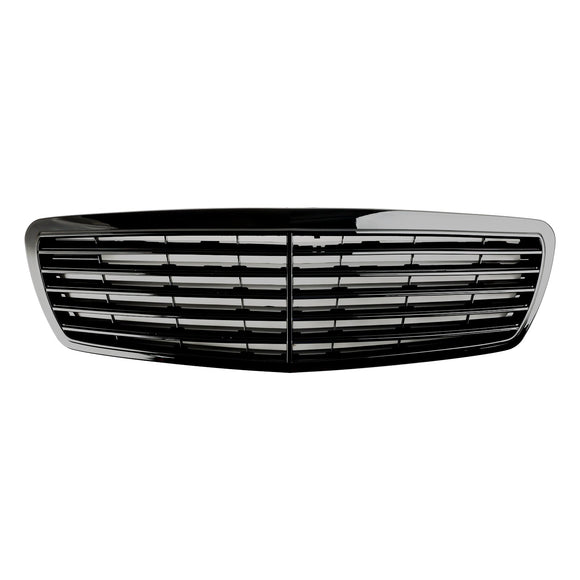 2002-2006 Mercedes-Benz W211 E-Class E320 E350 E500 E55 Front Grill Glossy Black Grille