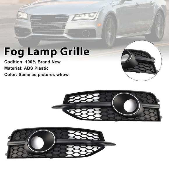 Audi A7 S-Line/S7 2012-2015 parachoques delantero negro rejilla de luz antiniebla cubierta de parrilla inferior de panal 4G8807681C9B9 4G8807682C9B9