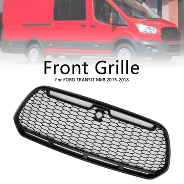 Matt Black Front Bumper Grill Grille Fit Ford Transit MK8 2015-2018 Raptor - 0