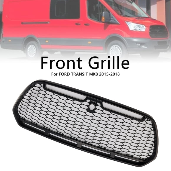 Matt Black Front Bumper Grill Grille Fit Ford Transit MK8 2015-2018 Raptor