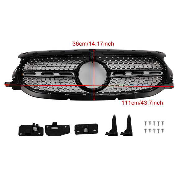 Diamond Front Grille Fit Mercedes-Benz GLA Class H247 GLA250 GLA200 2020-2023 Grill