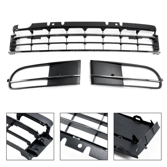 Volkswagen Beetle 5C 2012-2016 Front Bumper Lower Grille + Fog Light Grill Generic