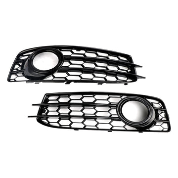 Audi A3 S-Line 8P 2009-2013 Honeycomb Fog Light Grille Front Bumper Lowe Cover Black Grill 8P0807682 8P0807681