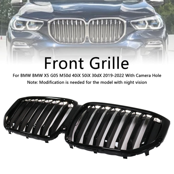 Parrilla frontal negra brillante para BMW X5 G05 2019-2022 M-Performance