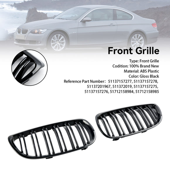 Griglia del rene anteriore BMW Serie 3 M3 (E92/E93) 2008-2013 Griglia nera lucida