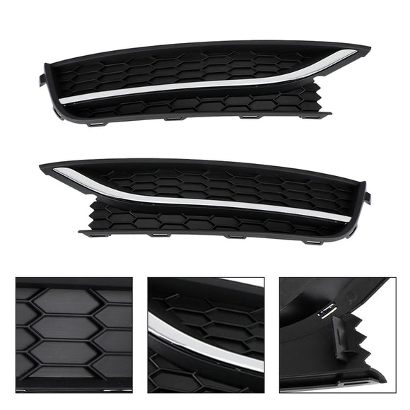 Volkswagen 2012-2015 Passat 2PCS Front Driving Fog Light Cover Black/Chrome