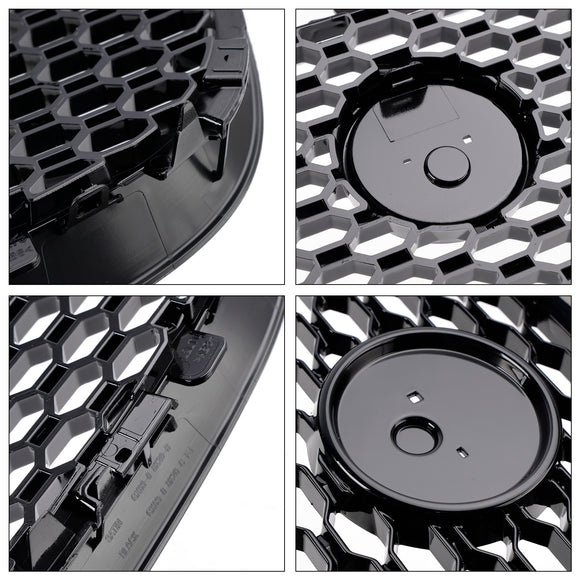 Jaguar XF 2016–2019 XF-R Style Grille Front Bumper Gloss Black Replacement Grill