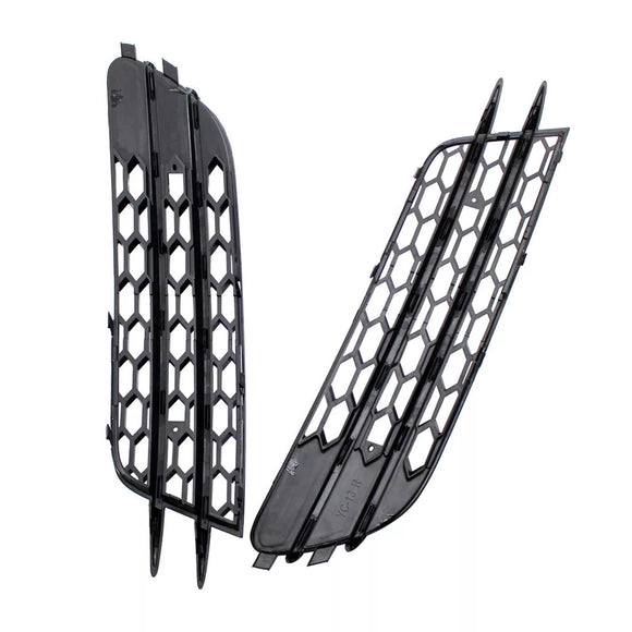 Front Bumper Honeycomb Fog Grille Cover For Audi A4 C7 2012-2015 Honeycomb Black Grill