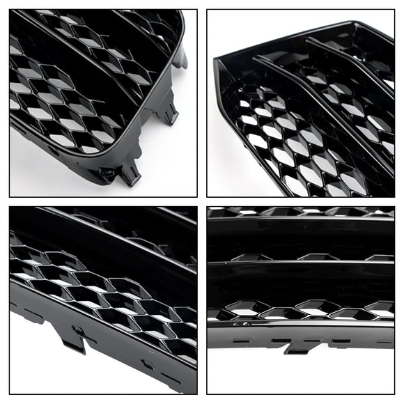 2015-2018 Audi A1 8X Honeycomb Lower Grile Front Bumper Pair Fog Light Cover Grill 8XA807681B 8XA807682B