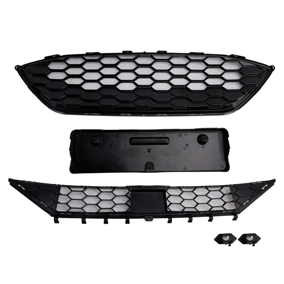 Ford Focus ST/ST Line MK4 2018-2021 Griglia a nido d'ape per paraurti anteriore + set griglia inferiore