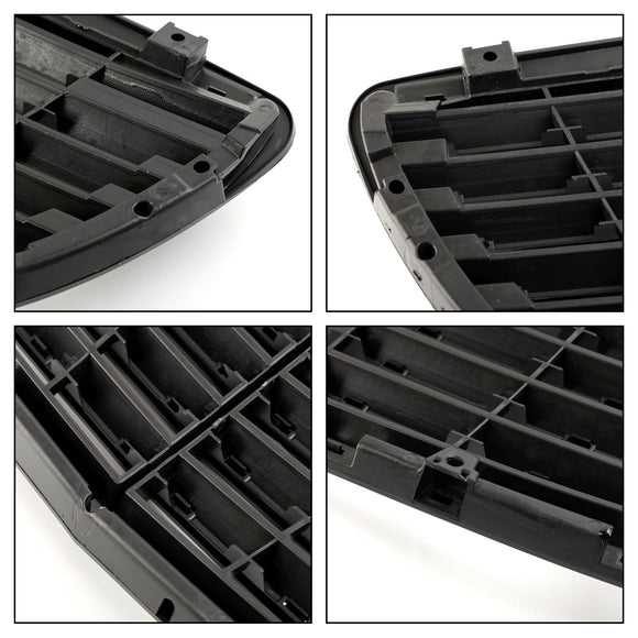 2002-2006 Mercedes-Benz W211 E-Class E320 E350 E500 E55 Front Grill Glossy Black Grille
