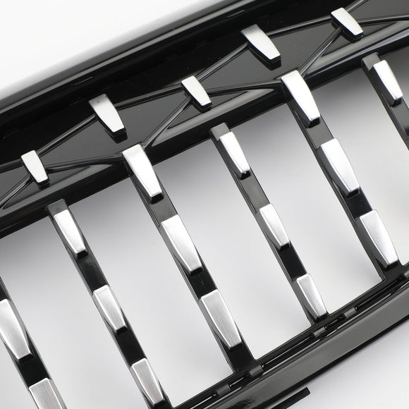 BMW G30 G38 Serie 5 520i, 523i, 528i, 530i, 535i, 550i, 520d, 530d ecc. 2017-2019 Nero & Griglia anteriore cromata stile diamante generica