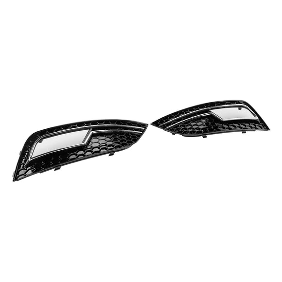 Chrome Fog Light Cover Grille Fit Audi A4 B8.5 2013-2016 Standard Bumper Grille
