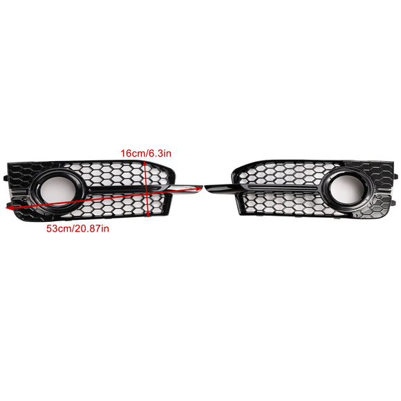 Audi A1 S-Line 8X 2011-2014 2 pezzi paraurti anteriore griglia fendinebbia nera griglia di copertura a nido d'ape 8X0807682B 8X0807681B
