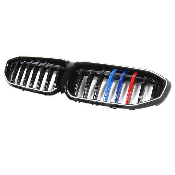 Parrilla de riñón negra 51138072085 compatible con BMW Serie 3 G20 2019-2022 estilo M