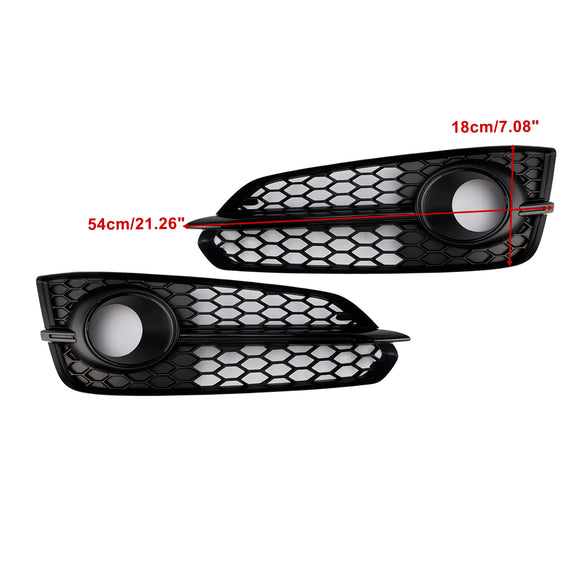 Audi A8/S8 2015-2017 Grille de phare antibrouillard en nid d'abeille 2 pièces couvercle de gril Lowe de brouillard avant noir