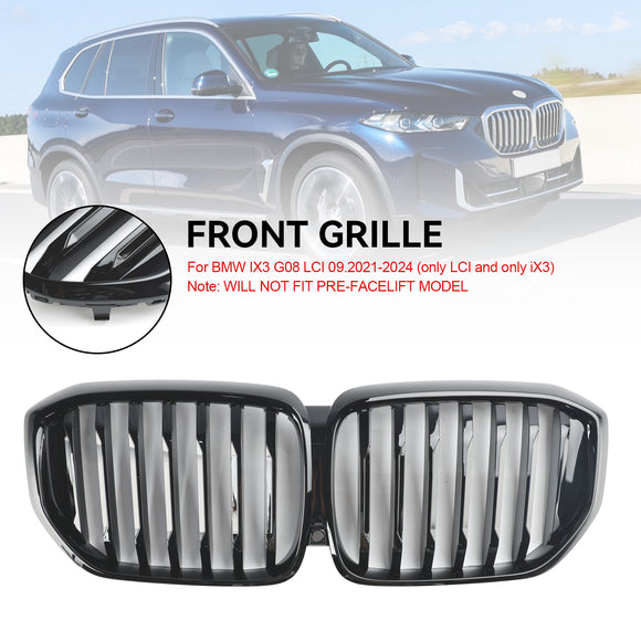 2024 BMW G05 LCI X5 xDrive40i/xDrive45e/xDrive30d/xDrive50e/M60i Calandre de pare-chocs avant Grille noire brillante