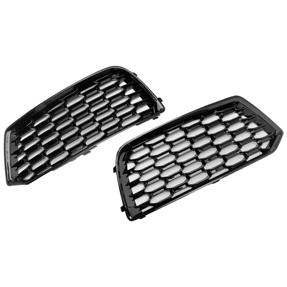 Audi Q5 Standard 2018 – 2022, 2 pièces, couverture de pare-chocs avant, maille en nid d'abeille, calandre noire