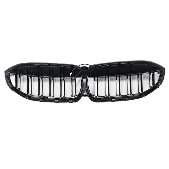 Schwarzer Nierengrill mit doppelten Lamellen 51138072085, passend für BMW 3er G20 2019–2022