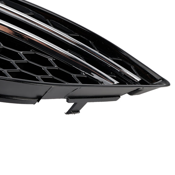 Chrome Fog Light Cover Grille Fit Audi A4 B8.5 2013-2016 Standard Bumper Grille