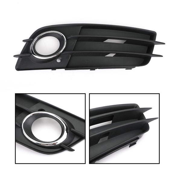 2008-2012 Audi A4 B8 S-Line / S4 Pair Honeycomb Fog Light Grill Cover Front Bumper Lower Black Grille 8K0807681C01C 8K0807682C01C