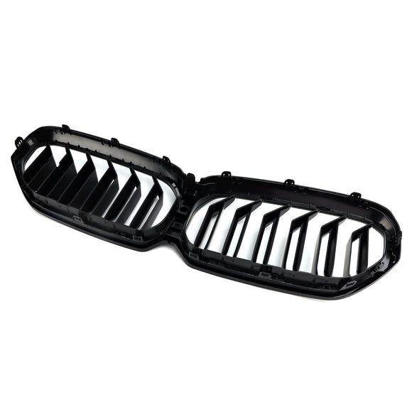 2021-2024 BMW G30 G31 LCI Parrilla negra mate Parachoques delantero de listones dobles Parrilla tipo riñón