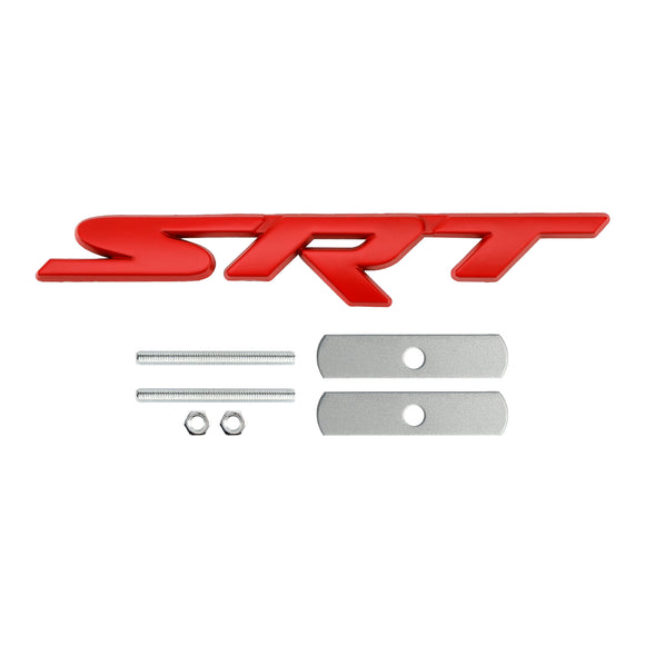 Emblème SRT de calandre rouge pour chargeur Challenger SRT, Badge autocollant rouge/Chrome/noir