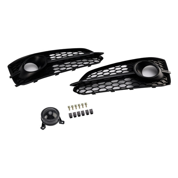 Audi A8/S8 2015-2017 Grille de phare antibrouillard en nid d'abeille 2 pièces couvercle de gril Lowe de brouillard avant noir