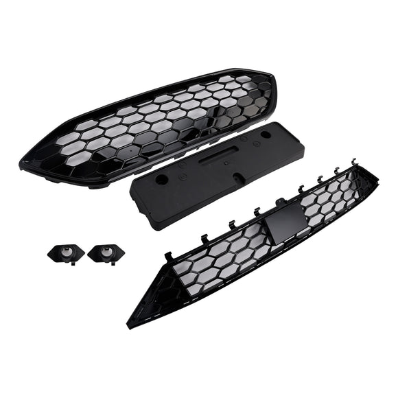 Ford Focus ST/ST Line MK4 2018-2021 Griglia a nido d'ape per paraurti anteriore + set griglia inferiore