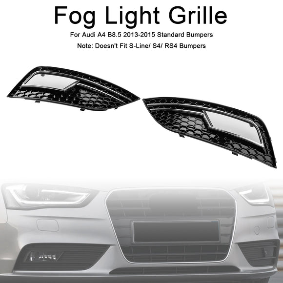 Chrome Fog Light Cover Grille Fit Audi A4 B8.5 2013-2016 Standard Bumper Grille