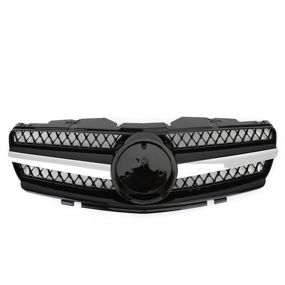 Mercedes Benz 2002-2006 R230 SL Class SL350/500/600/SL55/65 1 Fin Star Grill black Chrome Grille