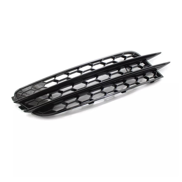 Front Bumper Honeycomb Fog Grille Cover For Audi A4 C7 2012-2015 Honeycomb Black Grill