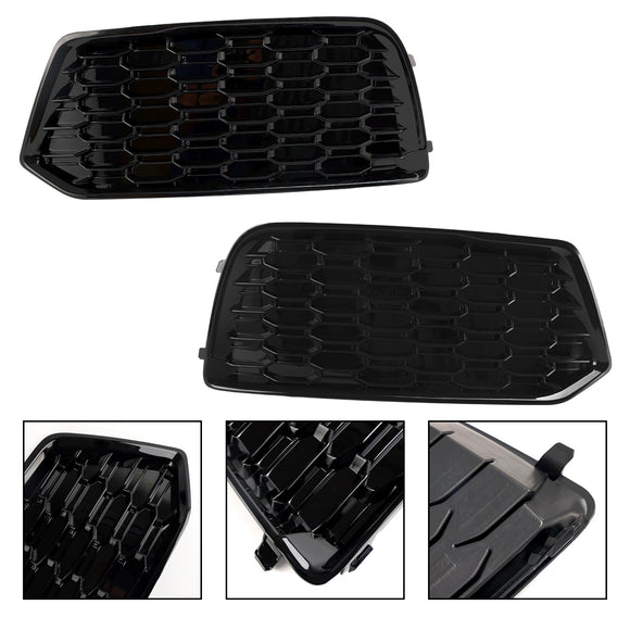 Audi Q5 Standard Version 2018-2021 2PCS Front Bumper Cover Grille Grill Bezel Insert 80A807679D 80A807679DRU6 Generic