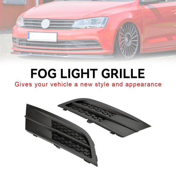 VW Jetta 2015-2018 Pair Fog Lamp Cover Grille Grill 5C6853665H9B9 5C6853666G9B9 VW1038135 Generic