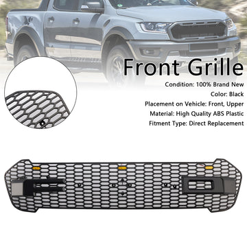 Grille de calandre de pare-chocs avant de Style Raptor pour Ford Ranger T8 2019-2023 avec LED - 0