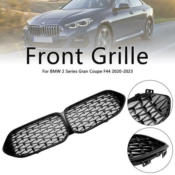 BMW Serie 2 Gran Coupé F44 218i/220i/228i xDrive/M235i xDrive 2020-2023 Griglia paraurti anteriore Griglia nera lucida