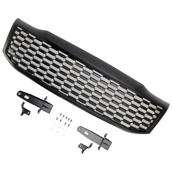 Toyota Hilux Vigo MK7 2012–2014 Frontstoßstangengrill, mattschwarzer Grill