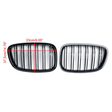 BMW Serie 5 GT F07 2009-2017 535i GT/550i GT/528i GT/540i GT Griglia con rene anteriore Griglia nera lucida - 0