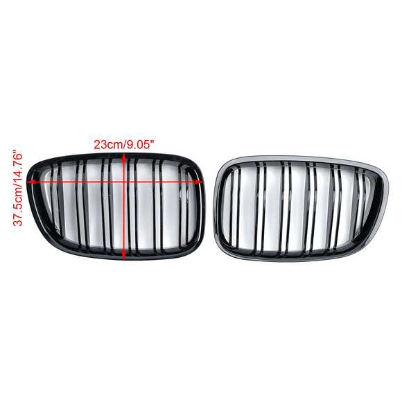 BMW Serie 5 GT F07 2009-2017 535i GT/550i GT/528i GT/540i GT Griglia con rene anteriore Griglia nera lucida