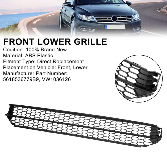Volkswagen 2012-2015 Passat 5618536779B9 VW1036126 Honeycomb Front Bumper Lower Grill