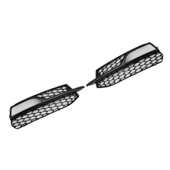 Audi A3 S-Line 8V 2013-2016 Honeycomb Fog Light Grill Front Bumper Lower Cover Black Grille 8V3807681G 8V3807682G