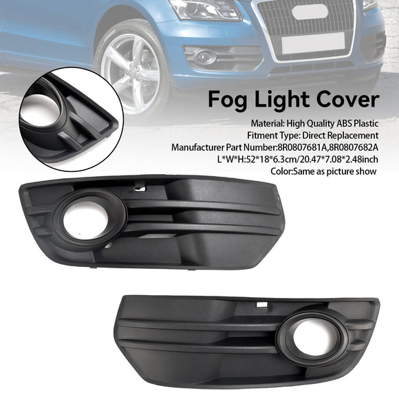 Audi 2009-2012 Q5 parachoques delantero estándar 2 piezas parachoques delantero parrilla luz antiniebla cubiertas de lámpara
