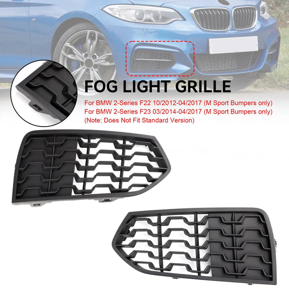 2012-2017 BMW Série 2 F22 F23 M Sport Pare-chocs Pare-chocs avant Antibrouillard Grill Grille Noire