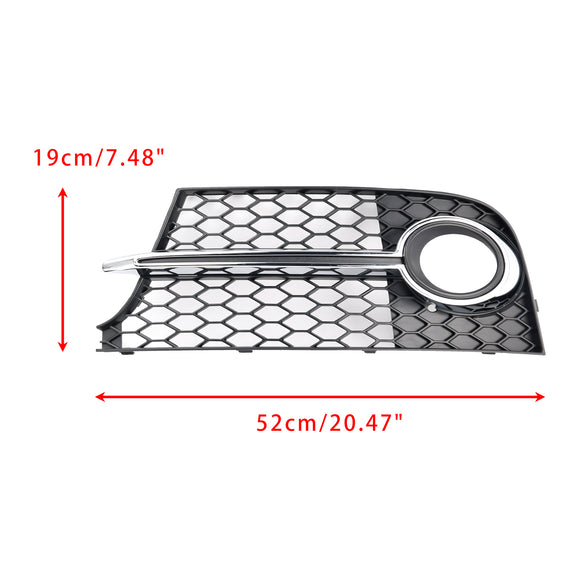 Chrome Front Bumper Fog Light Grille Fit Audi TT MK2 S-Line / TTS 2011-2014